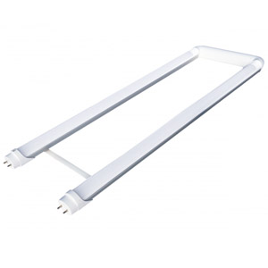 Two foot U-shaped LED T8 Tube with prongs on each end for easy installation